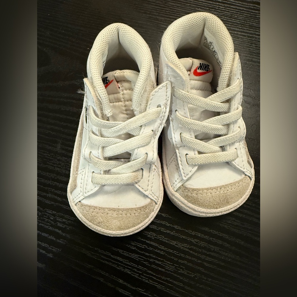 Nike Blazers Kids White and Tan Sneakers